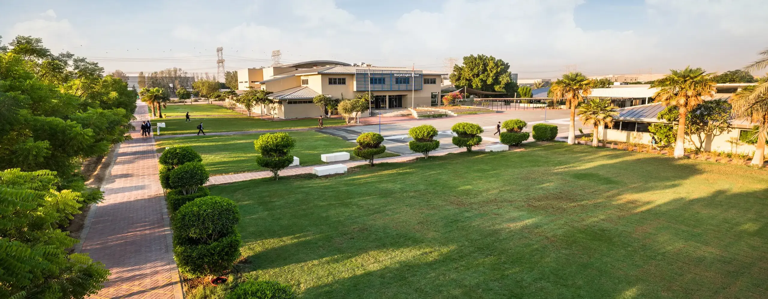 Sharjah English School aerial view of campus.